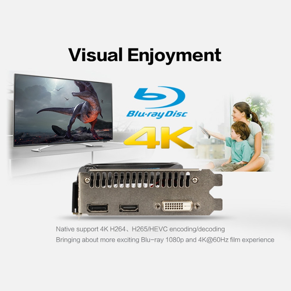 Yeston RX 550 2G D5 TA Graphic Card Video Card Radeon Chill 2GB Memory GDDR5 128Bit 6000MHz DP+HD+DVI-D Small Size GPU For PC